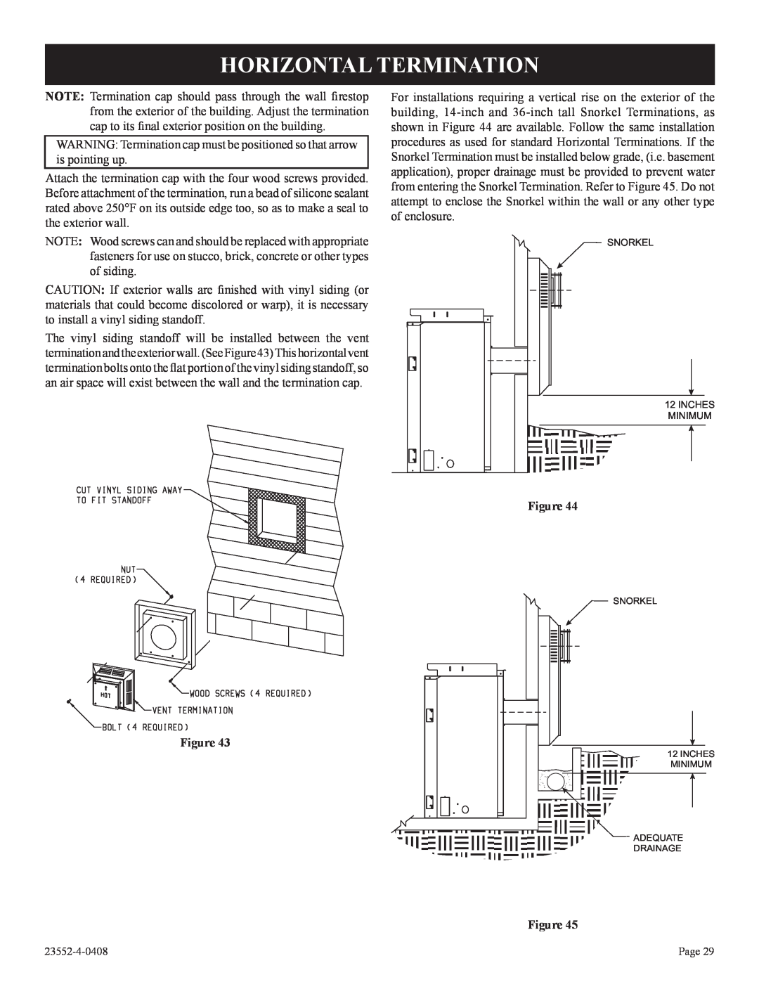 Empire Comfort Systems 1, DVD32FP3, 3)(N installation instructions Horizontal Termination, 23552-4-0408, Page 