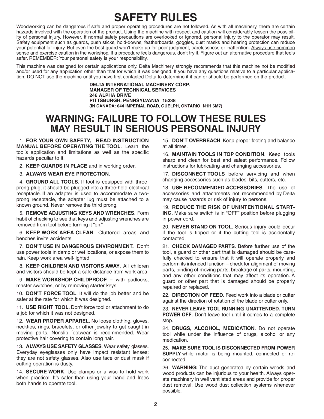 Empire Comfort Systems 23-700 instruction manual Safety Rules, Always Wear EYE Protection 