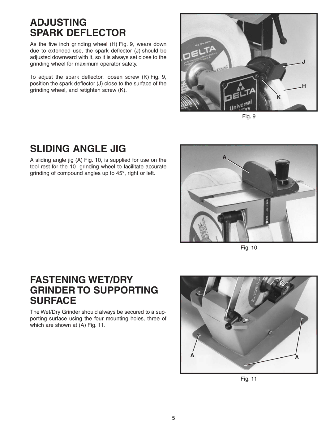 Empire Comfort Systems 23-700 instruction manual Adjusting Spark Deflector, Sliding Angle JIG 