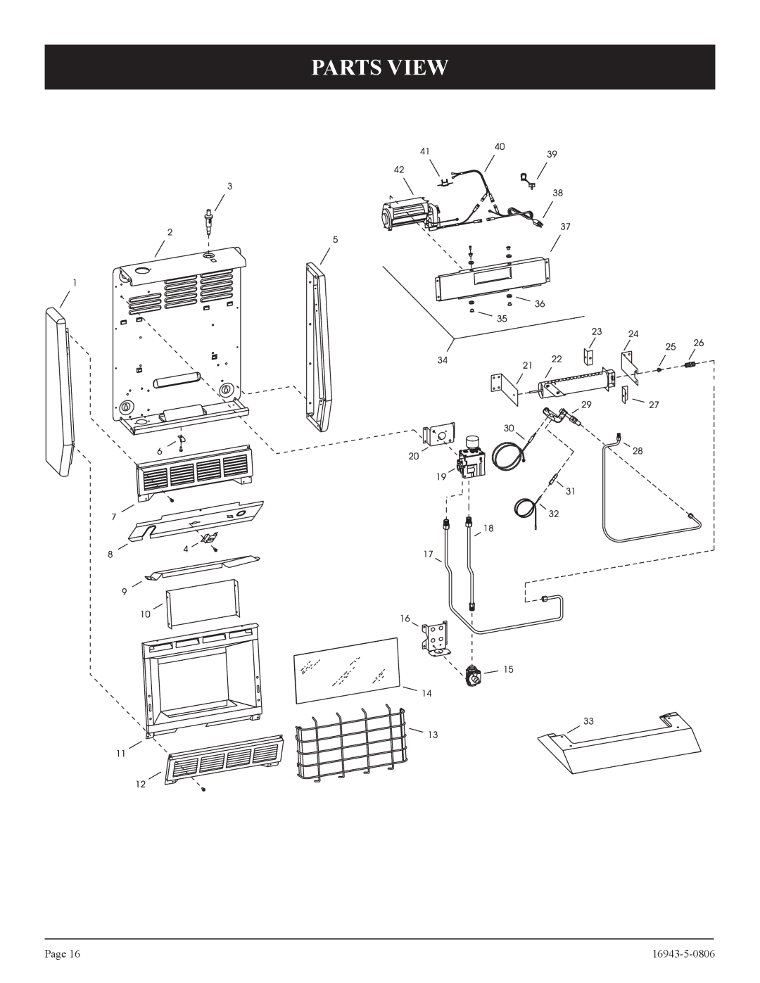 Empire Comfort Systems BF-20-2, BF-30-2, BF-10-2 installation instructions Parts View 