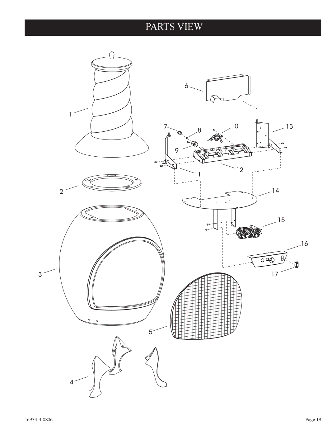 Empire Comfort Systems CHBR-16-3 installation instructions Parts View 