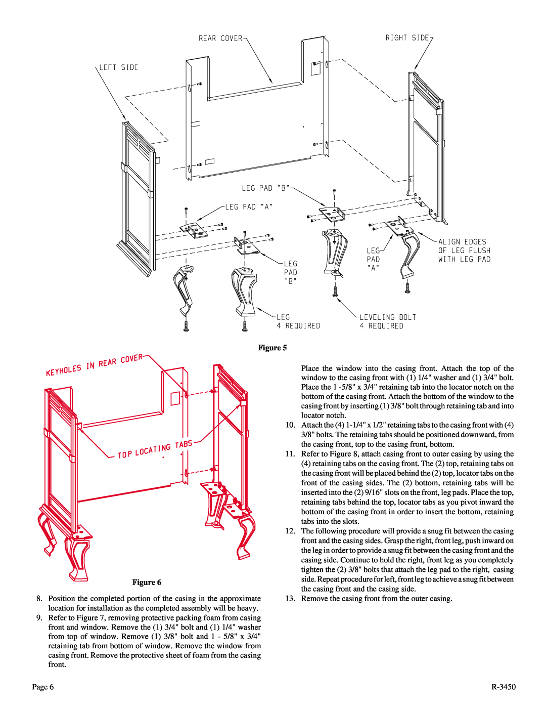 Empire Comfort Systems CIBV-30-2 installation instructions Remove the casing front from the outer casing 