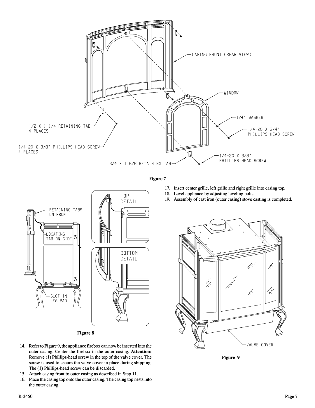 Empire Comfort Systems CIBV-30-2 installation instructions Level appliance by adjusting leveling bolts 