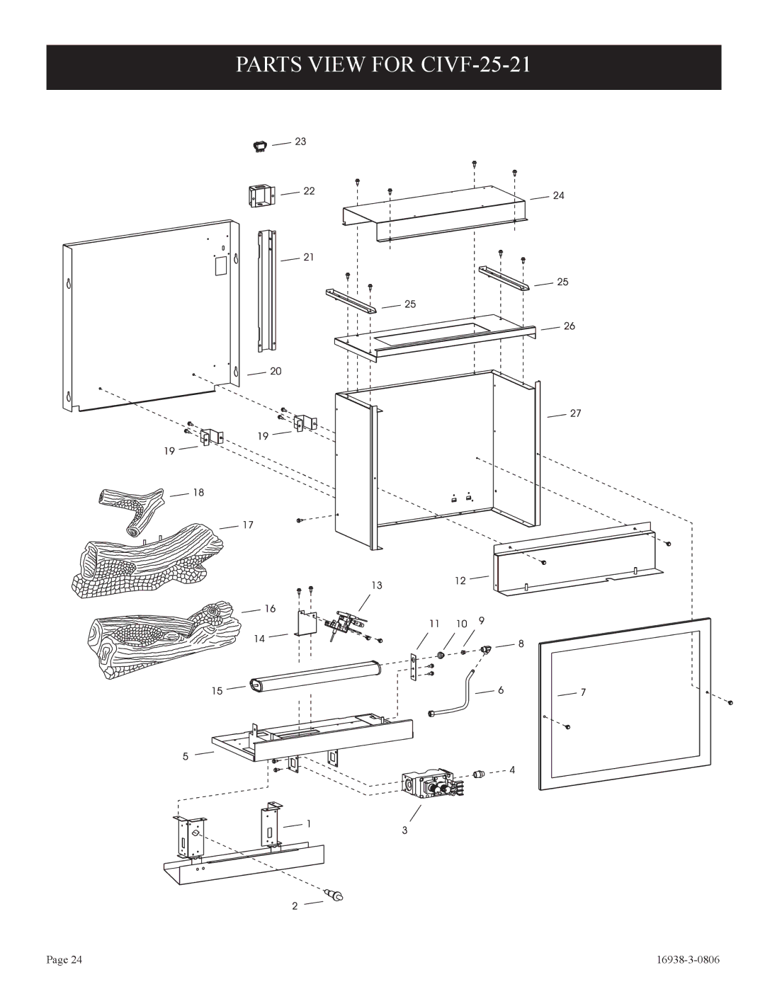 Empire Comfort Systems installation instructions Parts View for CIVF-25-21 