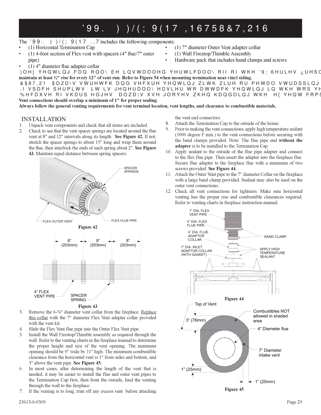 Empire Comfort Systems DVX42DP31(N,P)-1, DVX36DP91(N,P)-1, DVX36DP71(N,P)-1, DVX36DP31(N,P)-1 DVVK-4F Flex Vent Instructions 