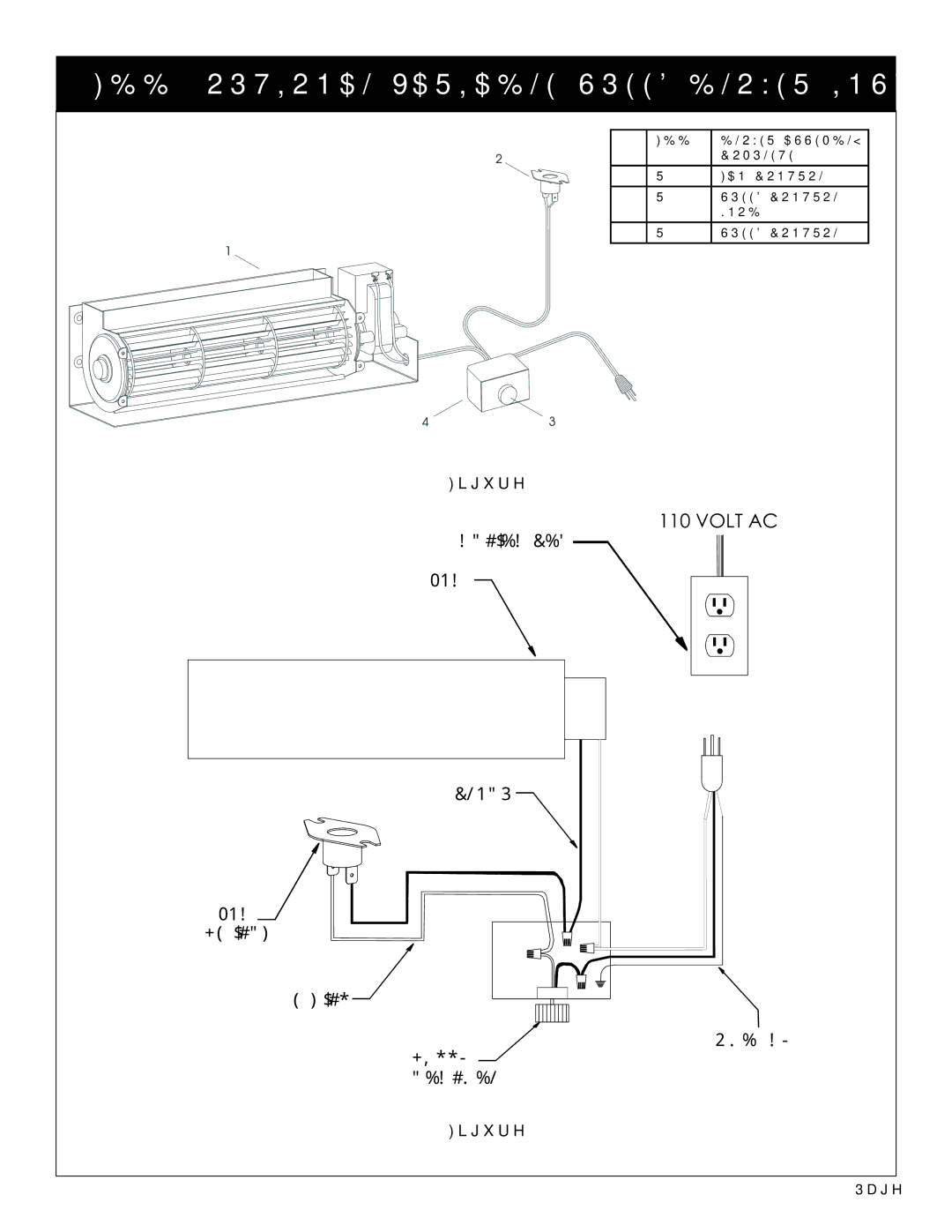 Empire Comfort Systems BVD36FP52, L)N-1, BVD34FP50, BVP42FP32, BVD34FP30, BVD36FP32, BVP42FP52 installation instructions Volt AC 