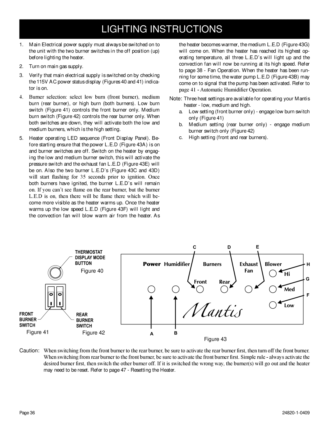 Empire Comfort Systems PV-28SV50-B2H(N,P)-1, PV-28SV50-B(N,P)-1, PV-28SV55-(C,G)2H(N,P)-1 Lighting Instructions 