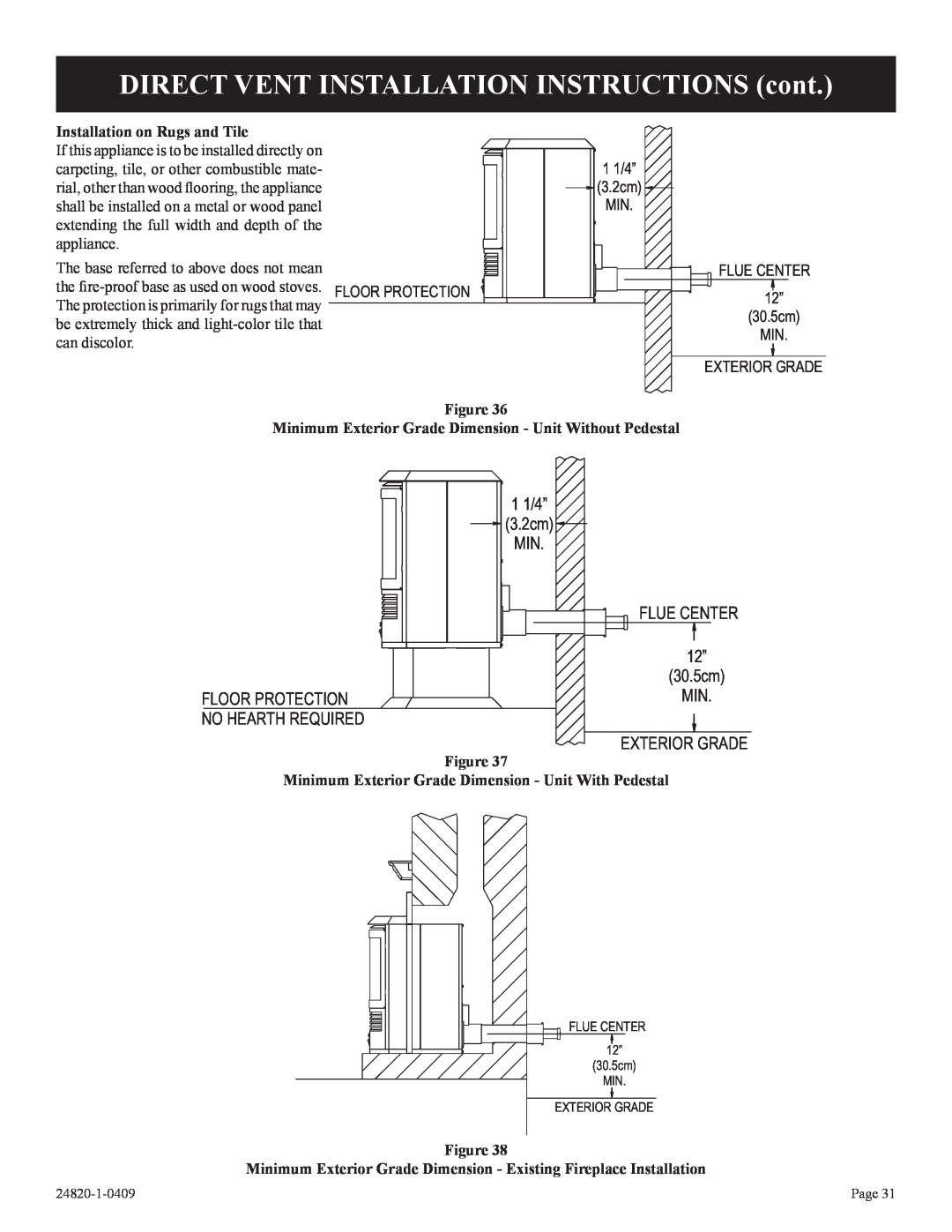 Empire Comfort Systems PV-28SV55-(C,G)(N,P)-1 DIRECT VENT INSTALLATION INSTRUCTIONS cont, Exterior Grade 