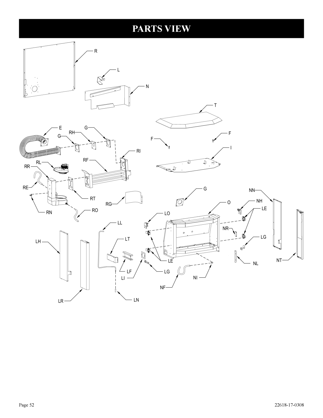 Empire Comfort Systems BP)-1, PV-28SV50-BN, PV-28SV55-CN, GN, GP)-1, CP installation instructions Parts View 