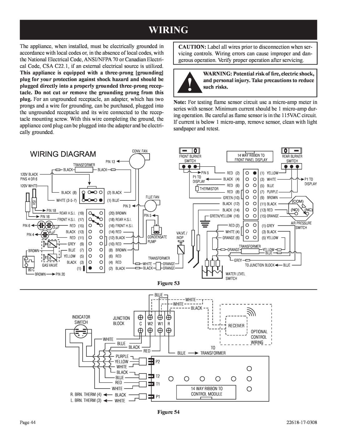 Empire Comfort Systems GN, PV-28SV50-BN, PV-28SV55-CN, GP)-1, BP)-1, CP installation instructions Wiring Diagram 