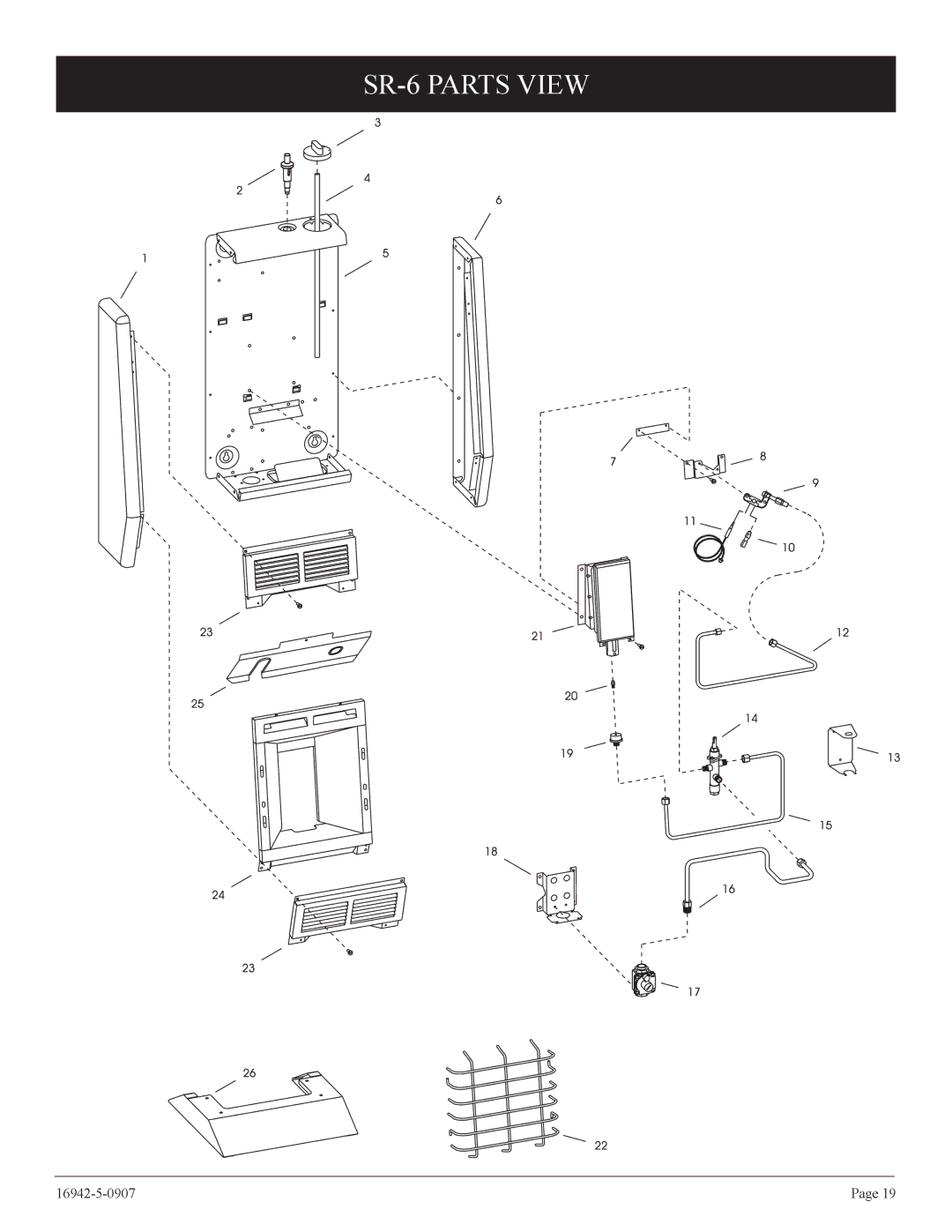 Empire Comfort Systems SR-30 installation instructions SR-6 Parts View 