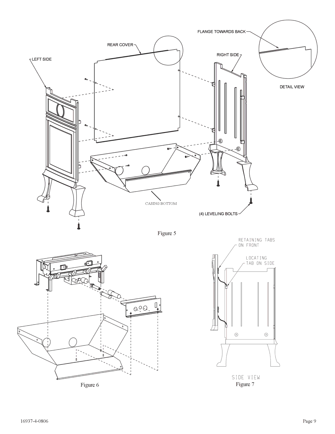 Empire Comfort Systems VFCM-25-3. VFCR-25-3, VFCT25-3 installation instructions Leveling Bolts 