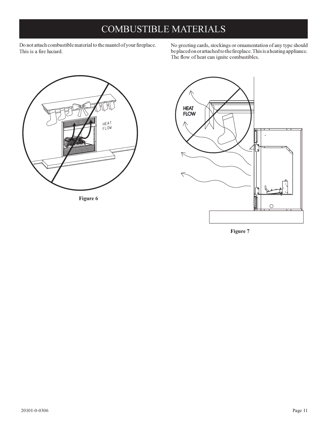 Empire Comfort Systems VFP32FP, VFP36FP, 31)L(N, P)-1, 21)L(N installation instructions Combustible Materials 