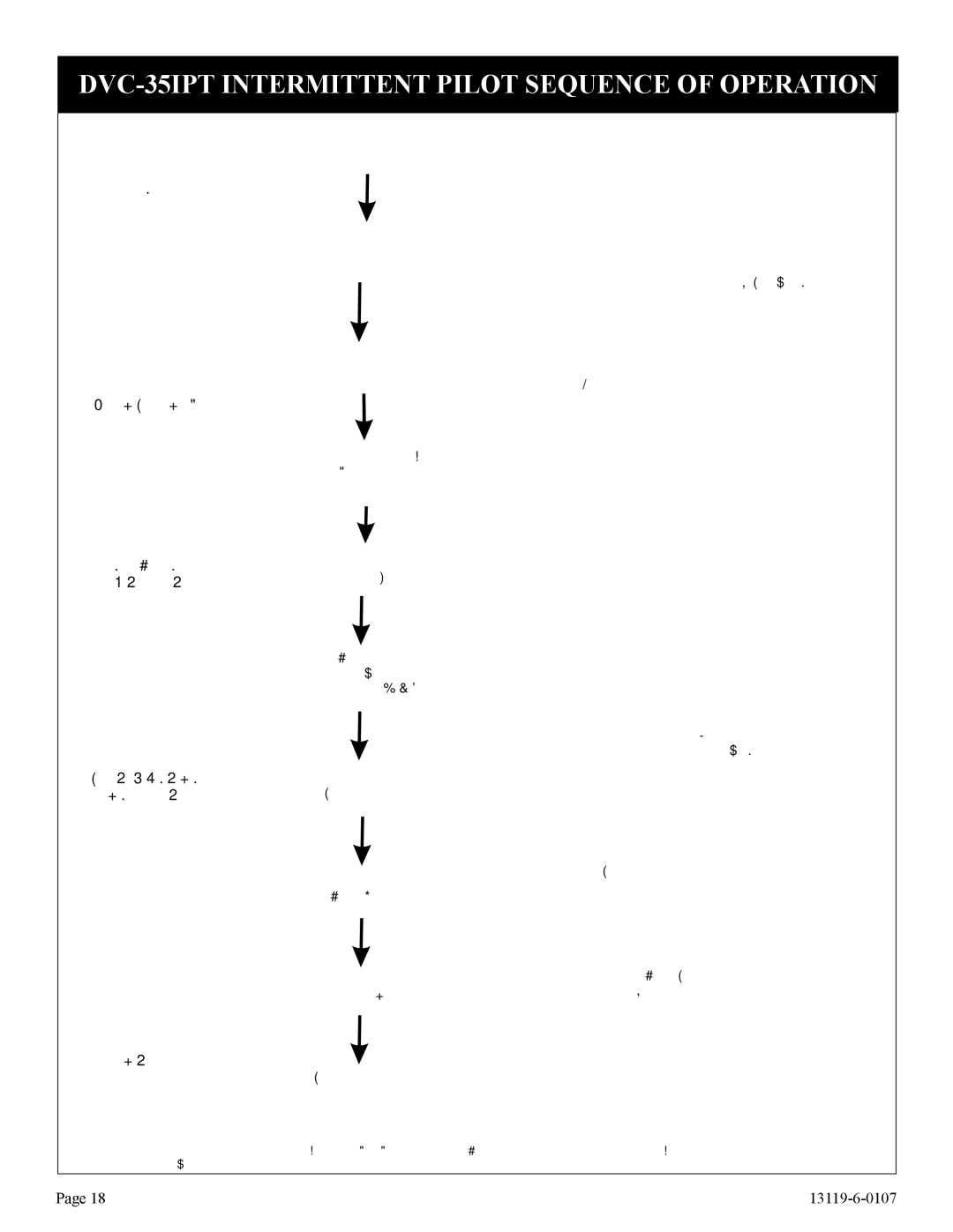 Empire Products DVC-35IPT-1, DVC-35T-1 installation instructions DVC-35IPT Intermittent Pilot Sequence of Operation 