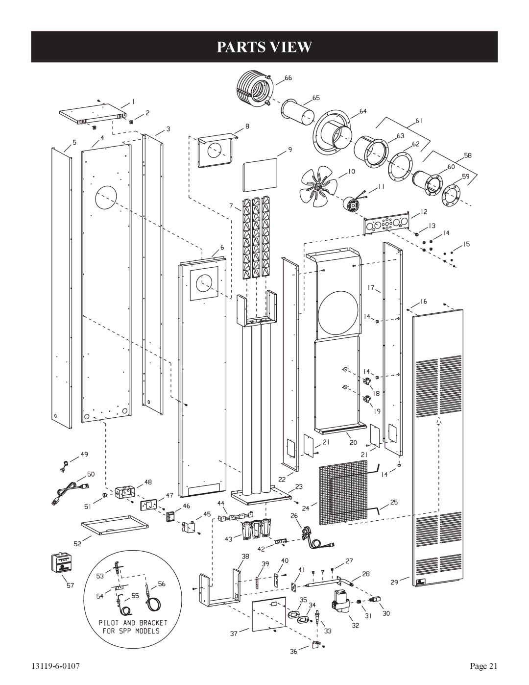 Empire Products DVC-35T-1, DVC-35IPT-1 installation instructions Parts View 