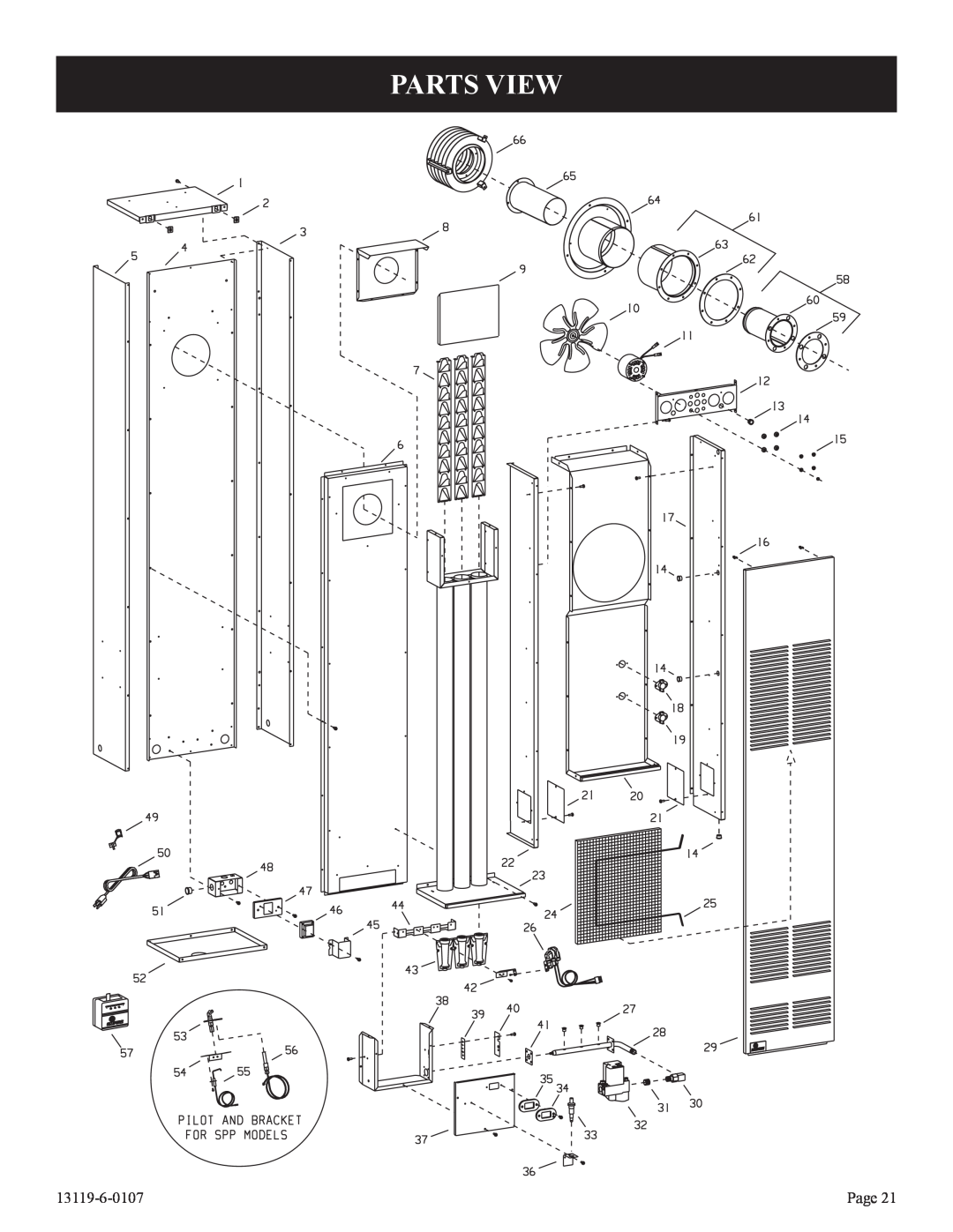 Empire Products DVC-35T-1, DVC-35IPT-1 installation instructions Parts View, 13119-6-0107, Page 