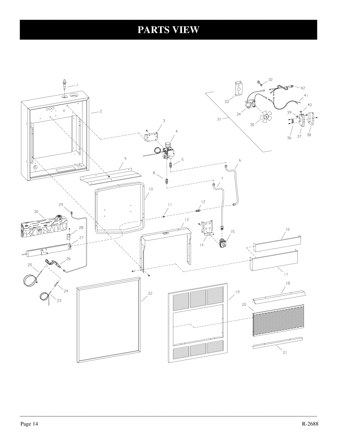 Empire Products EE-25-2 installation instructions Parts View 