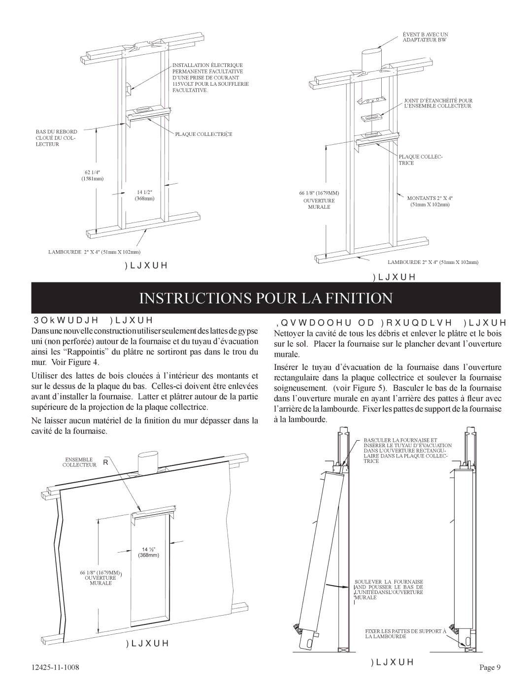 Empire Products GWT-35-2(SG, GWT-25-2(SG Instructions Pour LA Finition, Plâtrage Figure, Installer la Fournaise Figure 