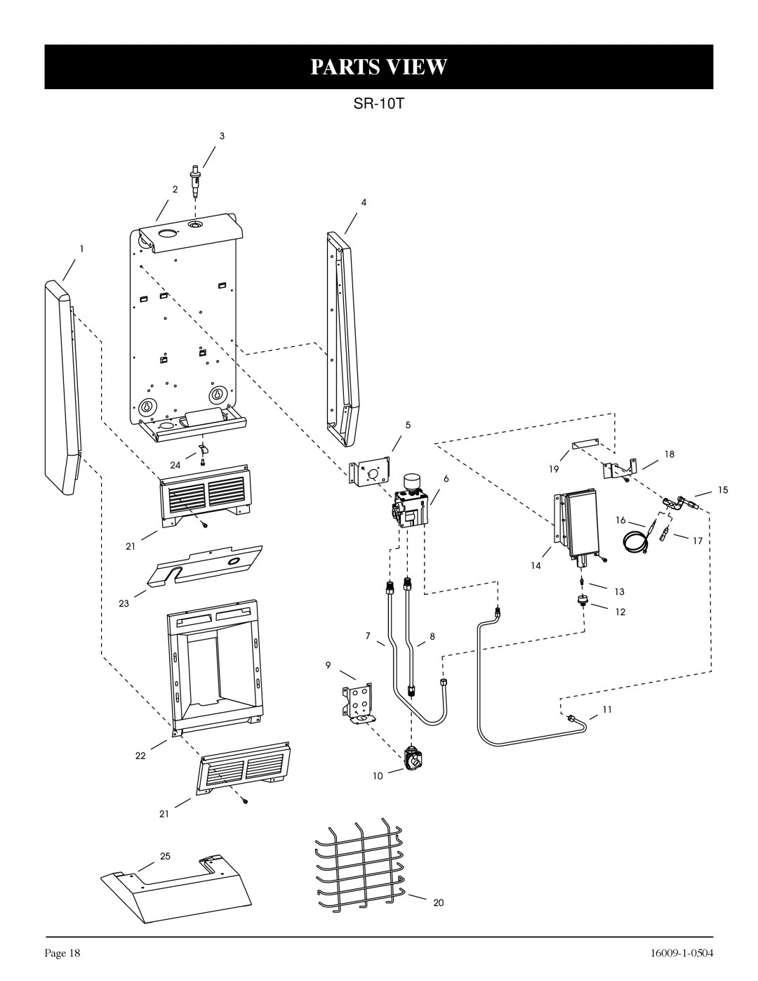 Empire Products SR-18T-3, SR-30T-3, SR-10T-3 installation instructions Parts View 