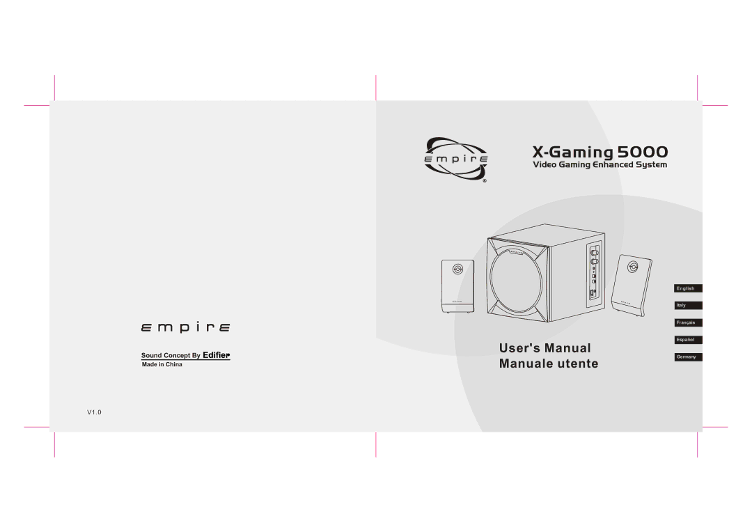 Empire Products X-GAMING 5000 user manual Gaming, Made in China 