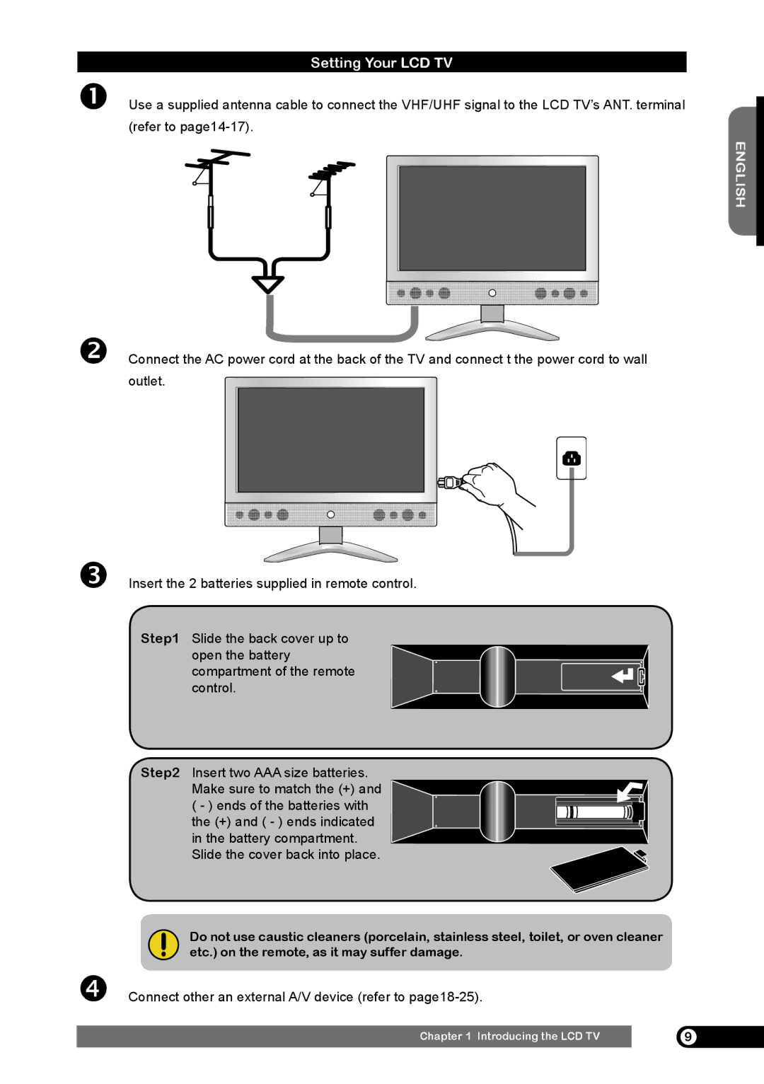 Emprex HD-3701 manual Setting Your LCD TV, Slide the cover back into place 