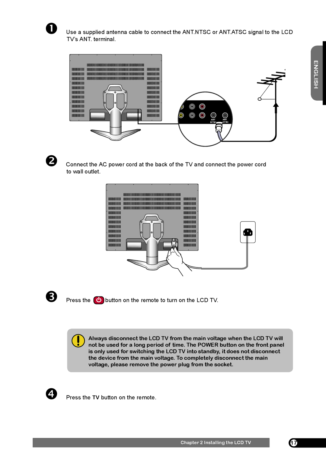 Emprex HD-3701 manual  Press the TV button on the remote 