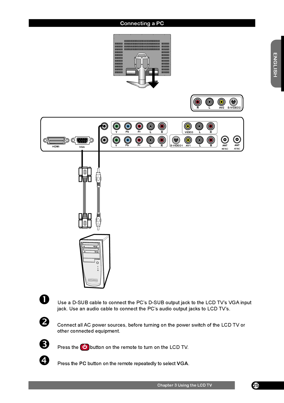 Emprex HD-3701 manual Connecting a PC 