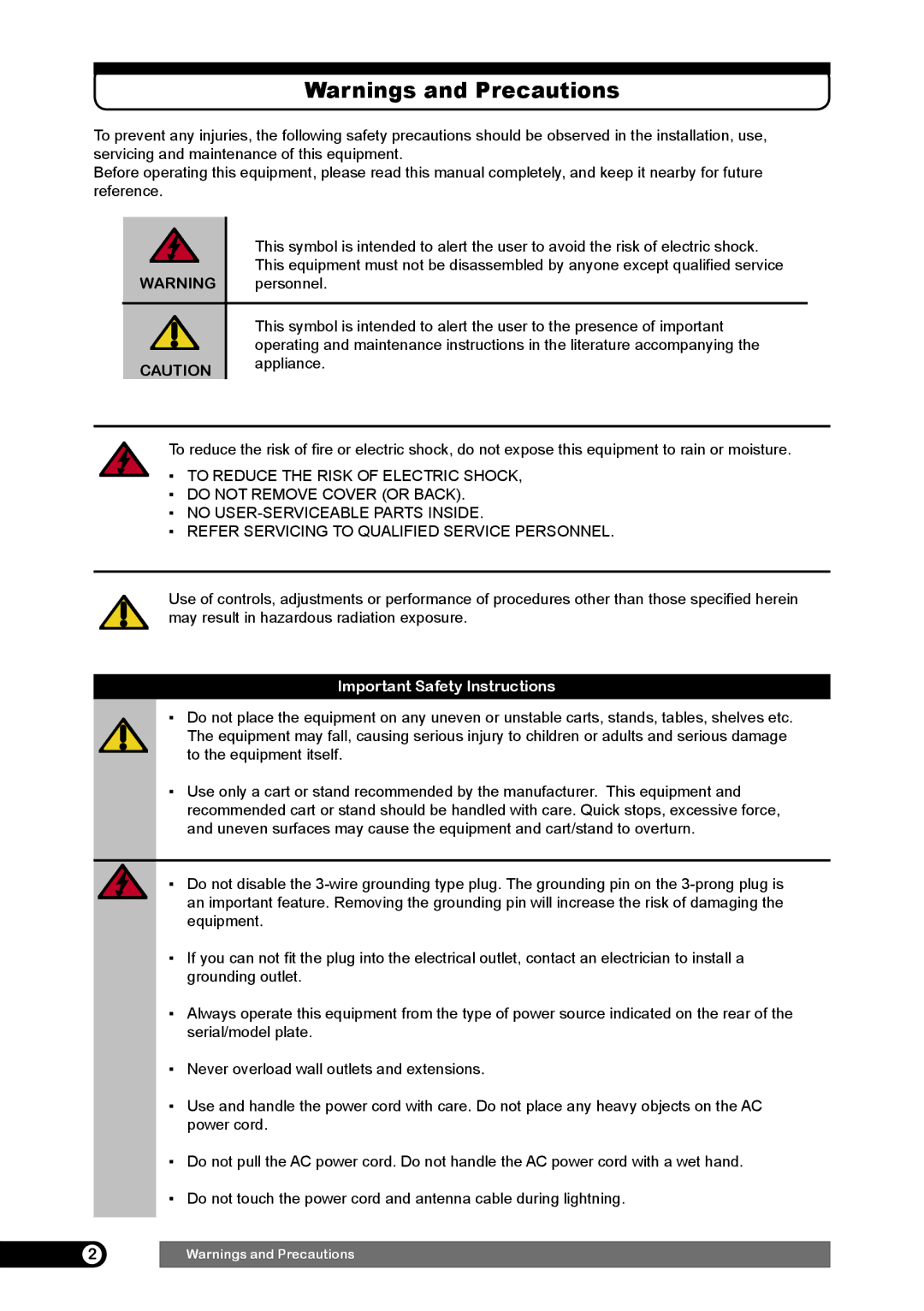 Emprex HD-3701 manual Important Safety Instructions 