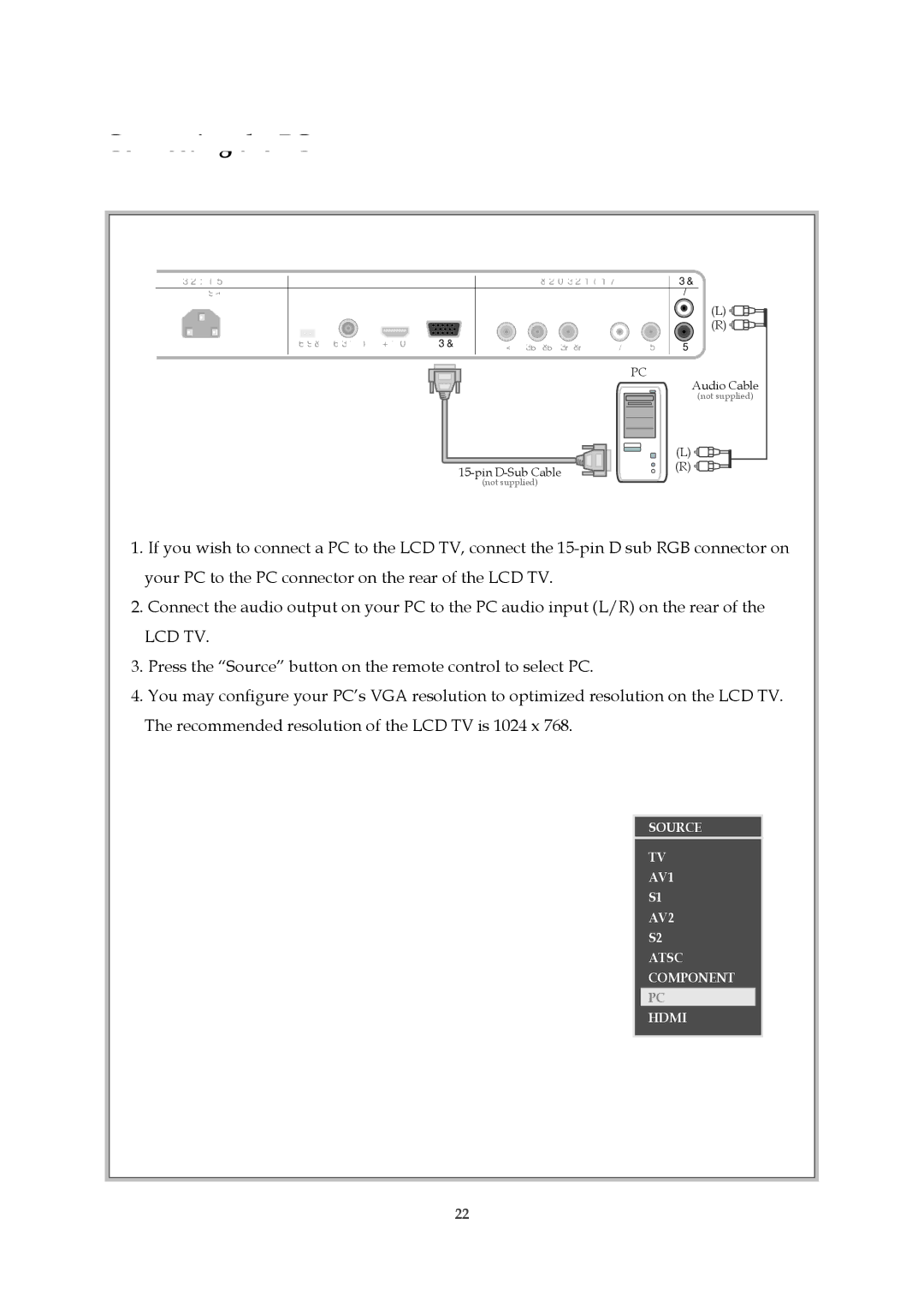 Emprex HD-3701P manual Lcd Tv 