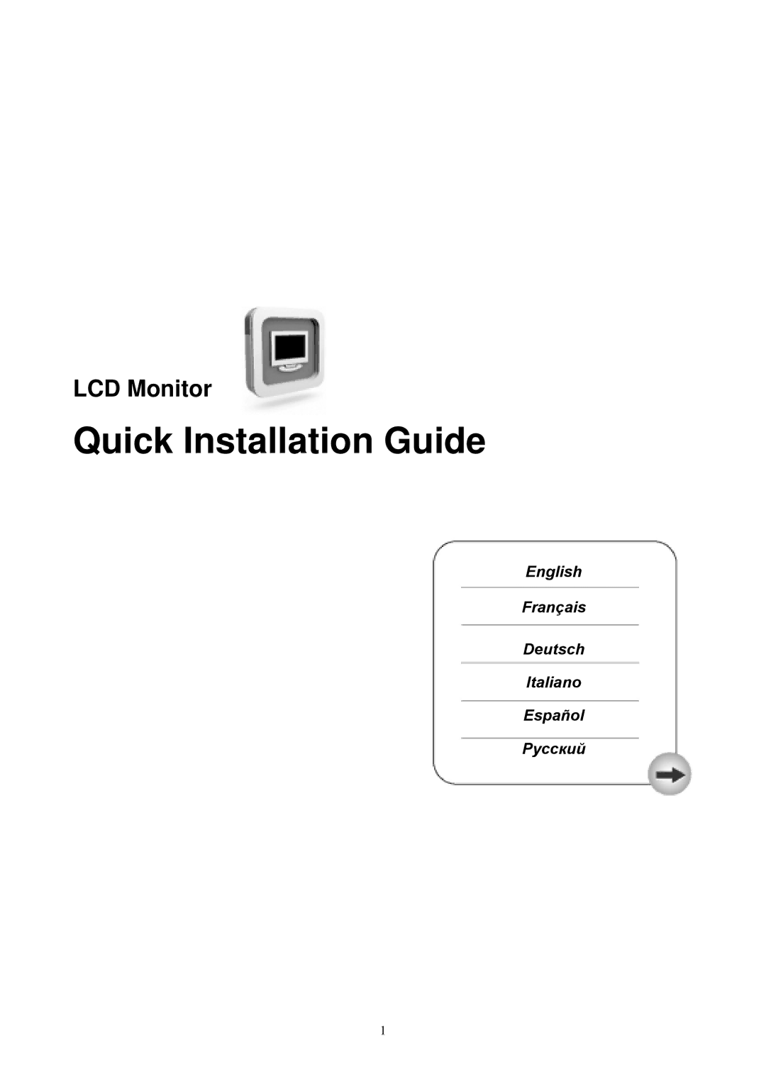 Emprex LM-1702 manual Quick Installation Guide, LCD Monitor 