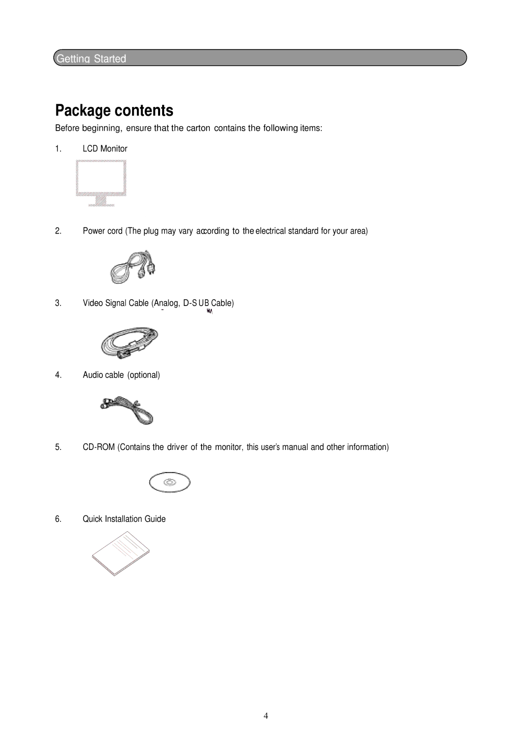 Emprex LM-1702 manual Package contents 