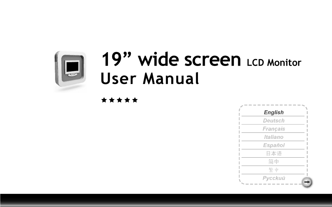 Emprex LM-1905 user manual Wide screen LCD Monitor 