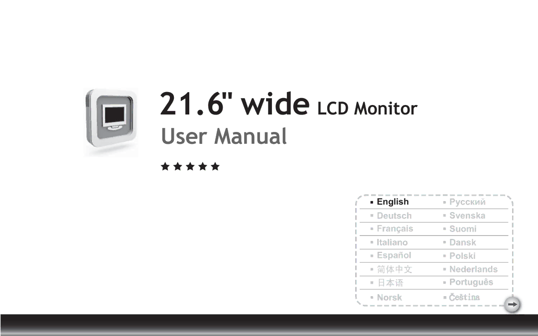 Emprex LM2203 user manual Wide LCD Monitor, English 