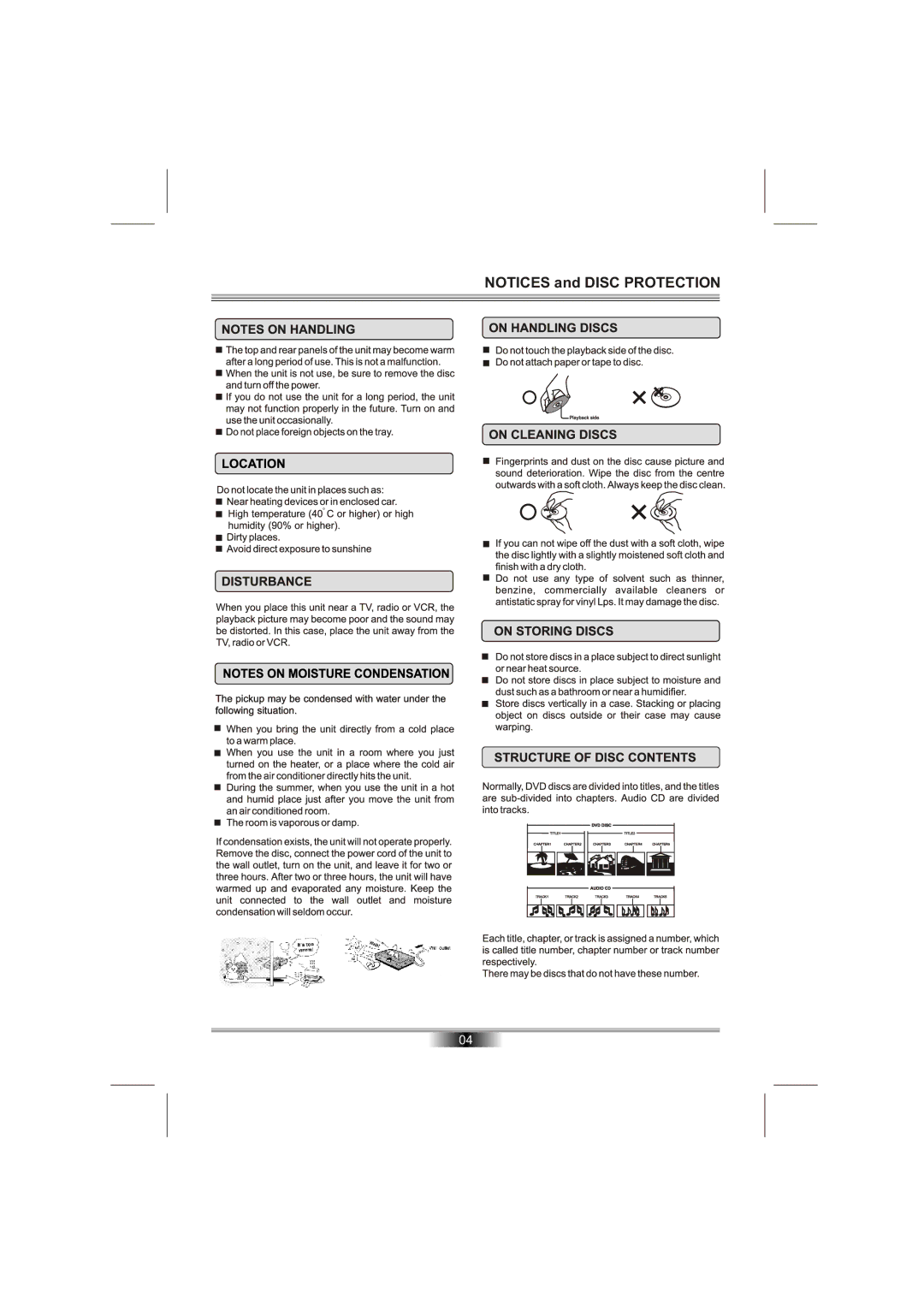 Emprex PD-7201 manual Pickup may be condensed with water under Following situation 