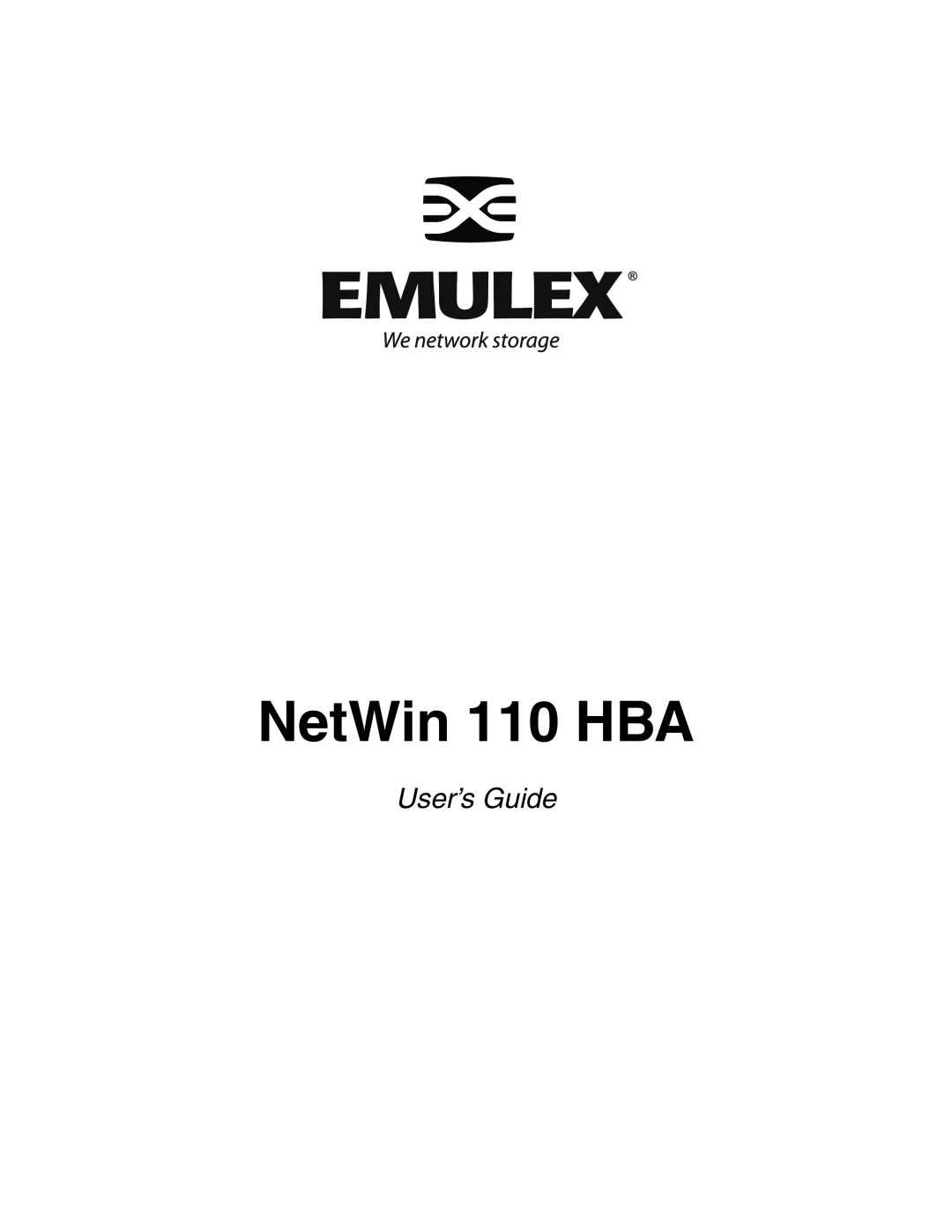 Emulex manual NetWin 110 HBA, User’s Guide 