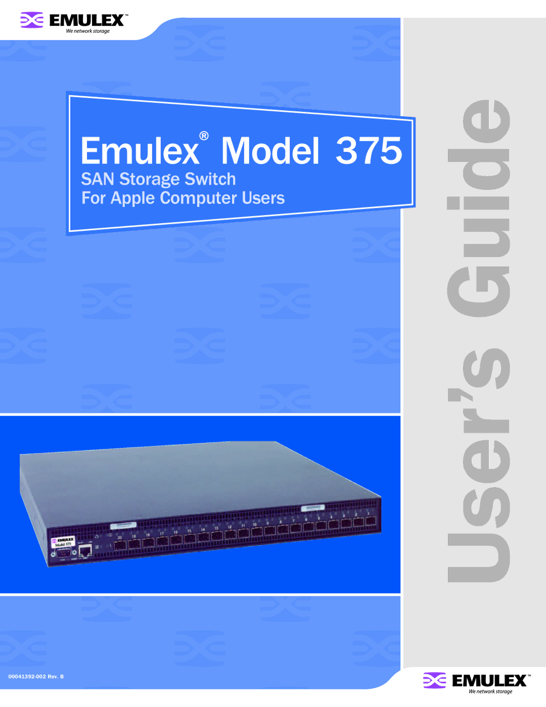 Emulex 375 manual Emulex Model 