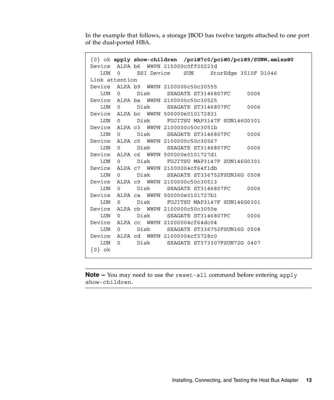 Emulex 4 Gb FC Host Bus manual Show-children 