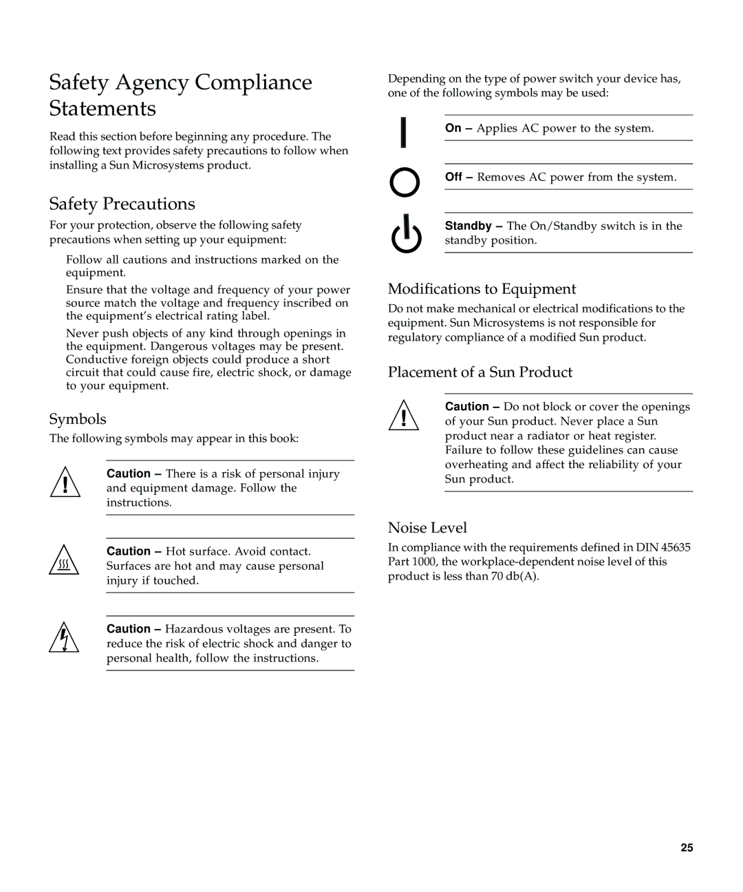 Emulex 4 Gb FC Host Bus manual Safety Agency Compliance Statements, Safety Precautions, Symbols, Modifications to Equipment 