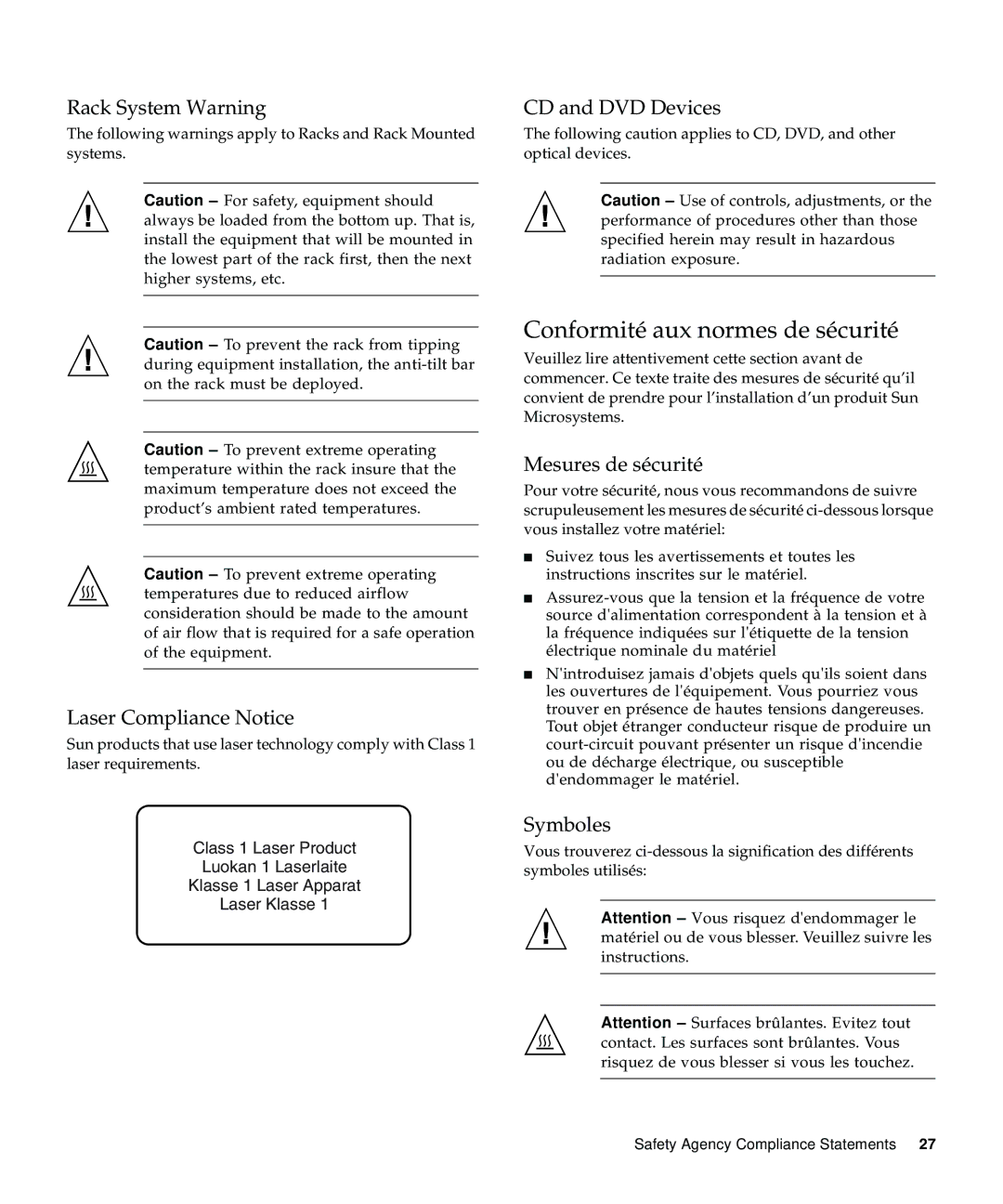 Emulex 4 Gb FC Host Bus manual Conformité aux normes de sécurité 