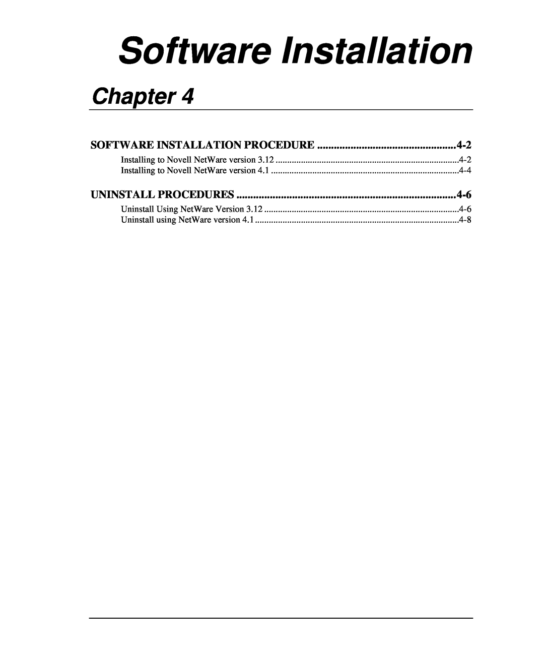 Emulex DCP_link manual Chapter, Software Installation Procedure, Uninstall Procedures 
