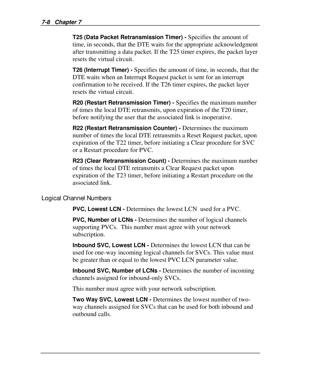 Emulex DCP_link manual Logical Channel Numbers 