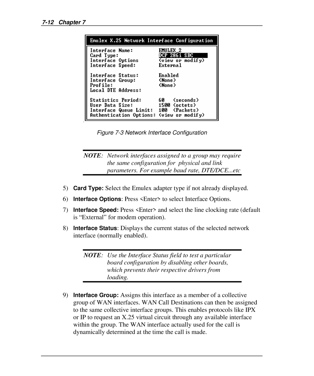 Emulex DCP_link manual Network Interface Configuration 