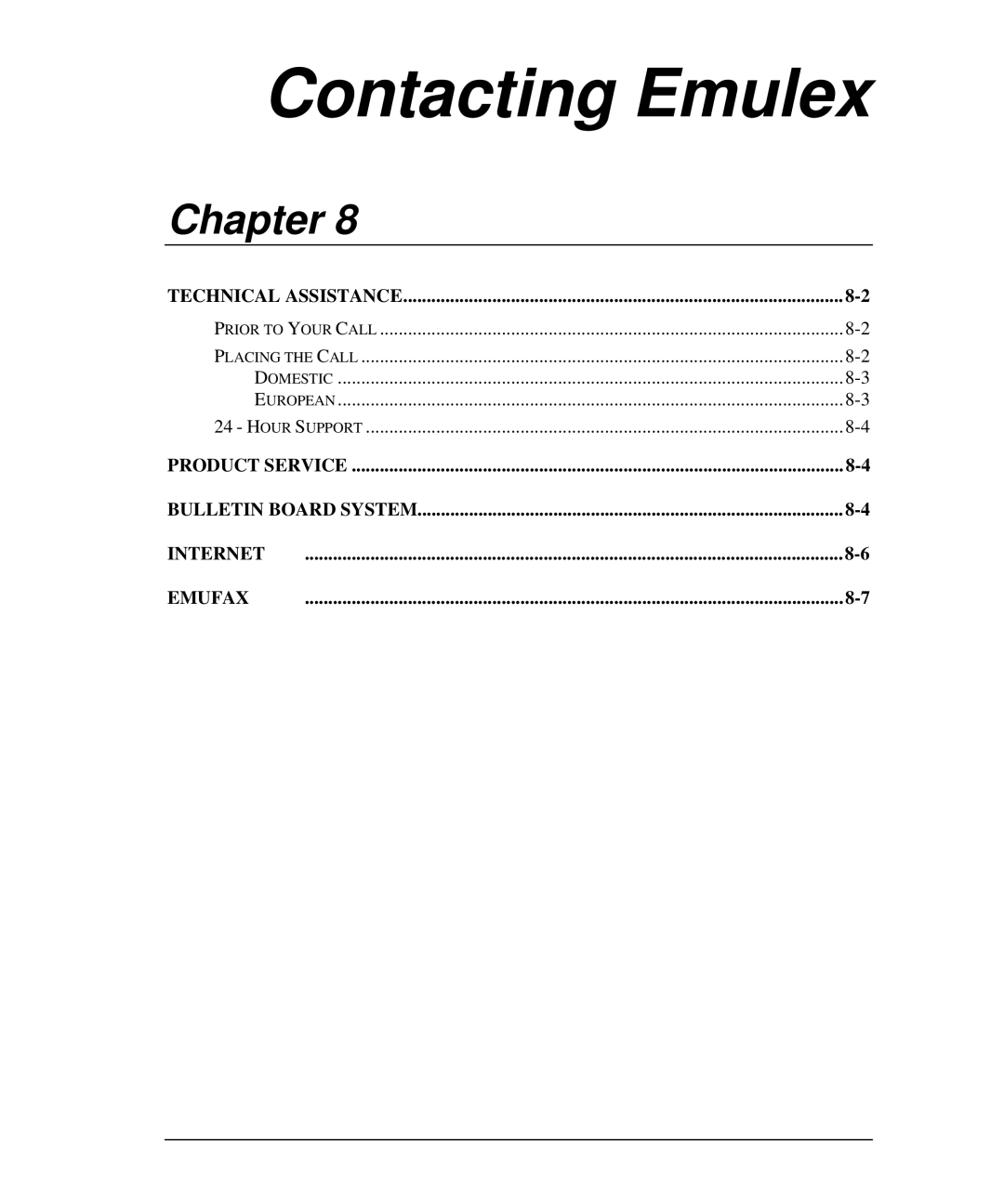 Emulex DCP_link manual Contacting Emulex 