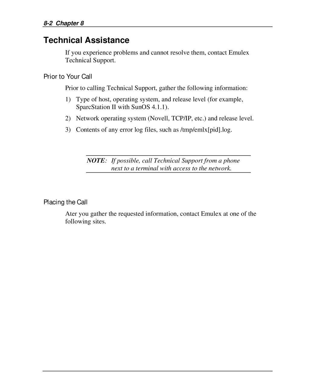 Emulex DCP_link manual Prior to Your Call, Placing the Call 