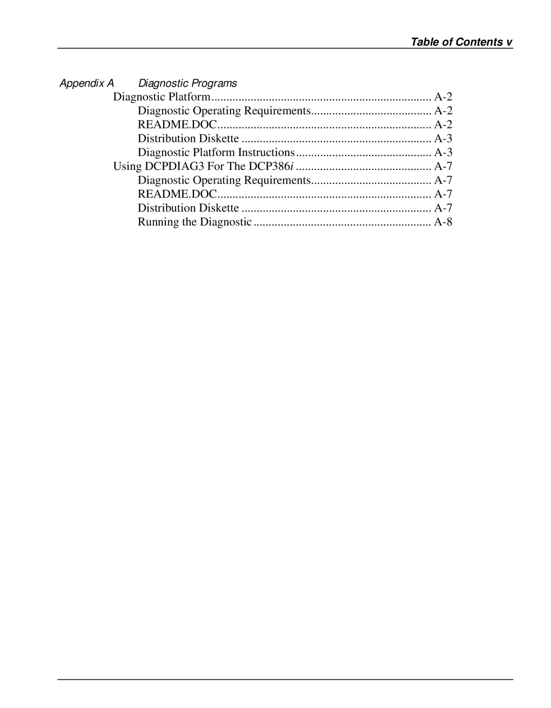 Emulex DCP_link manual Appendix a Diagnostic Programs, Diagnostic Platform 