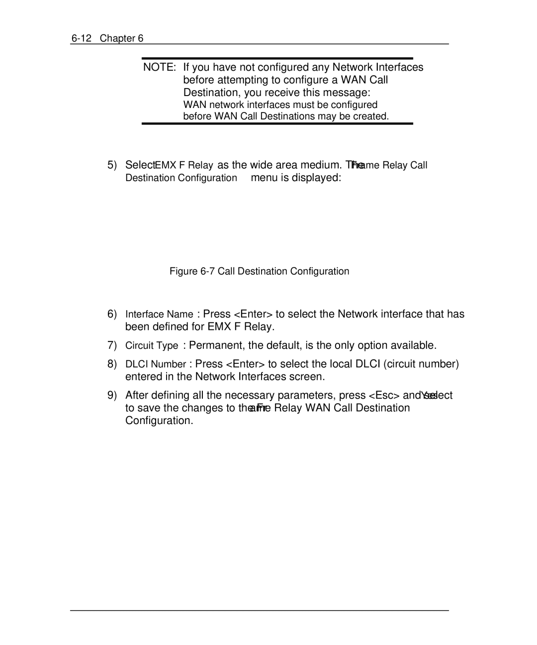 Emulex DCP_link manual Call Destination Configuration 