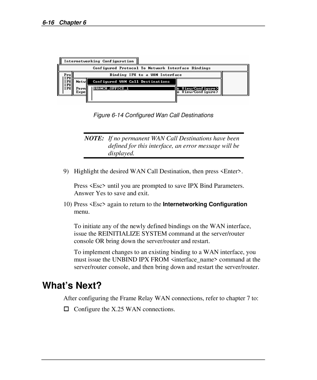 Emulex DCP_link manual Configured Wan Call Destinations 