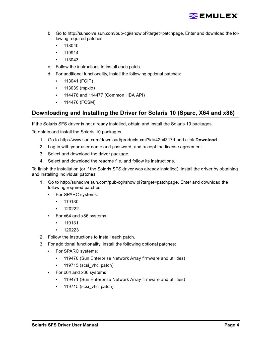 Emulex LP1150-F4 user manual 