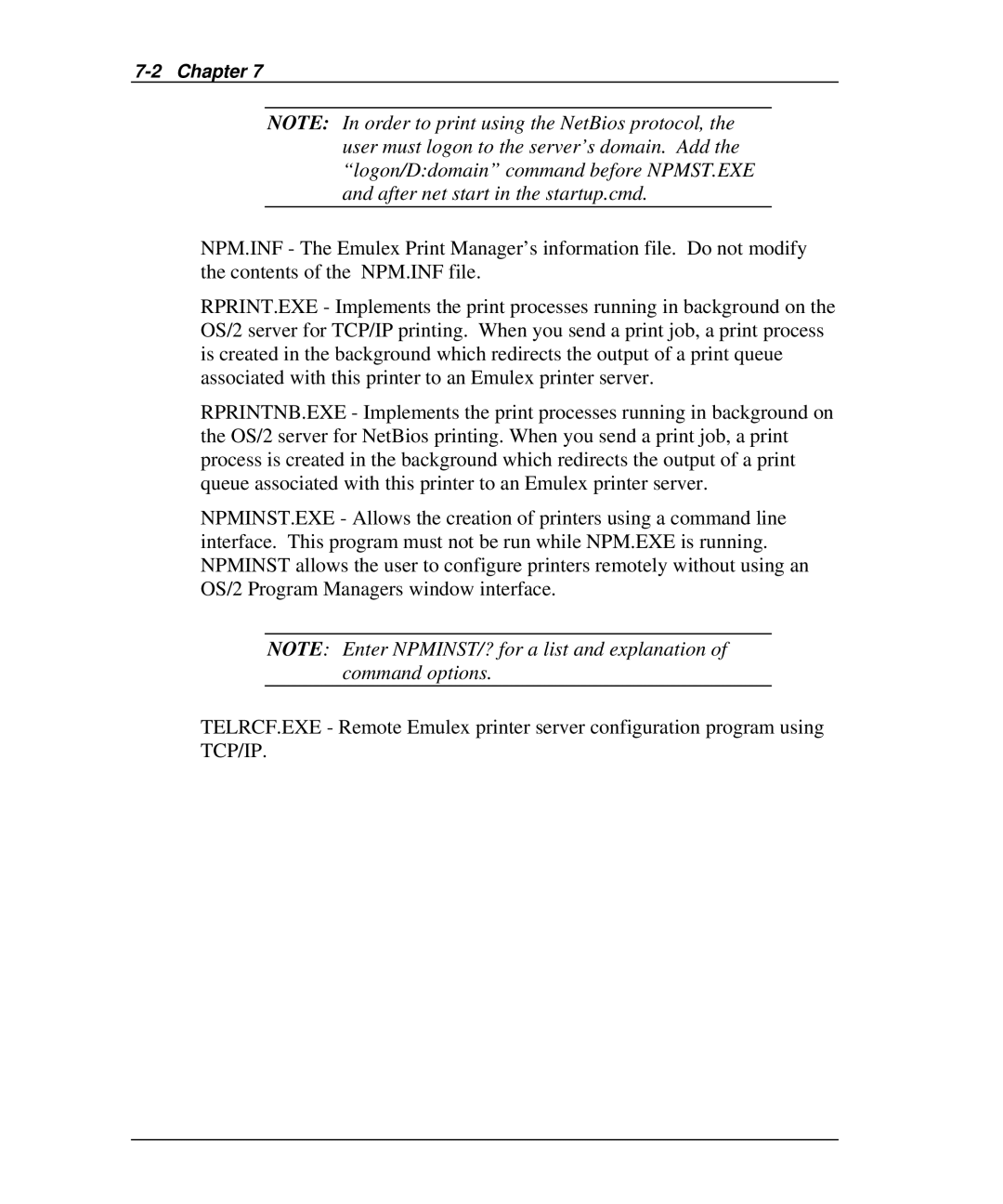 Emulex NQ0U-NT+, NP02, NQ0V-NT+, NJ01B-NT+, NQGB-NT+, NQTR0U-NATM, NQTR0V-NATM manual Chapter 