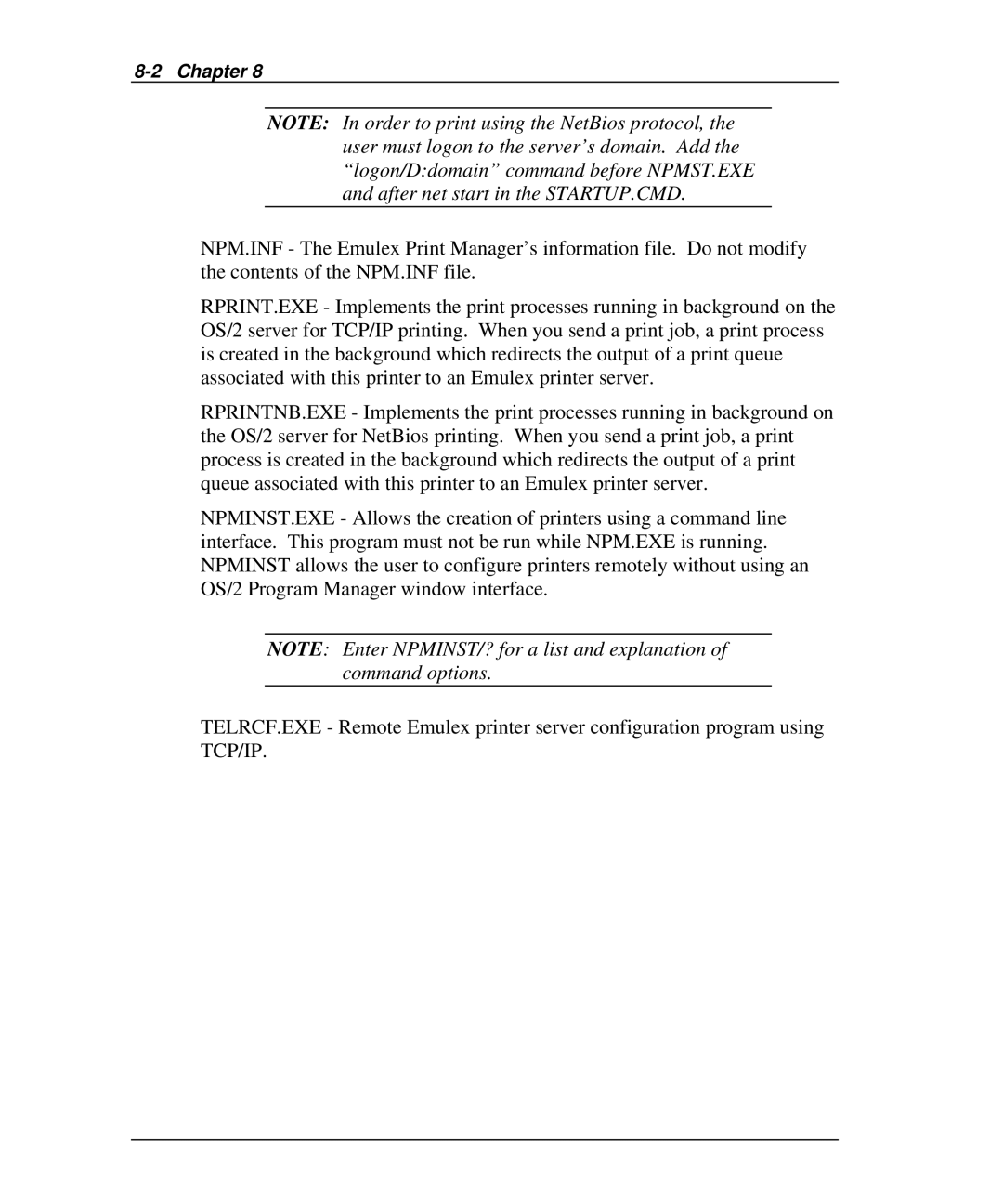 Emulex NQGB-NT+, NP02, NQ0V-NT+, NJ01B-NT+, NQTR0U-NATM, NQ0U-NT+, NQTR0V-NATM manual Chapter 